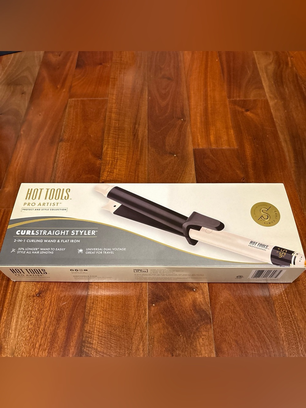 Hot Tools Pro Artist CurlStraight Styler — White & Black